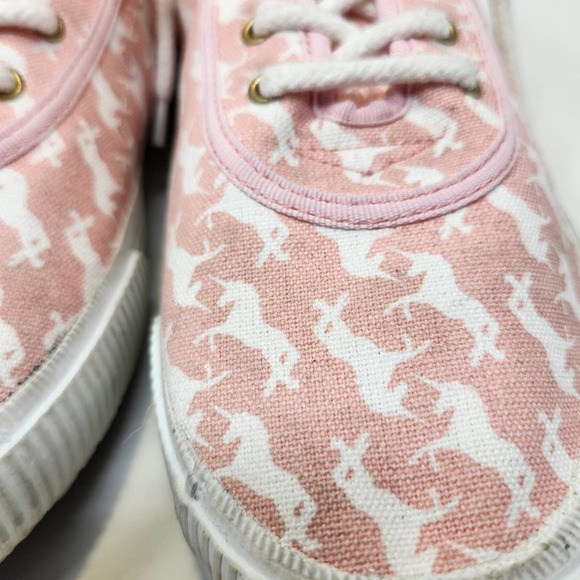 Startas Pink Canvas Unicorn Print High Top Fashion Sneakers Womens 41 US 9 Laces - Picture 3 of 9